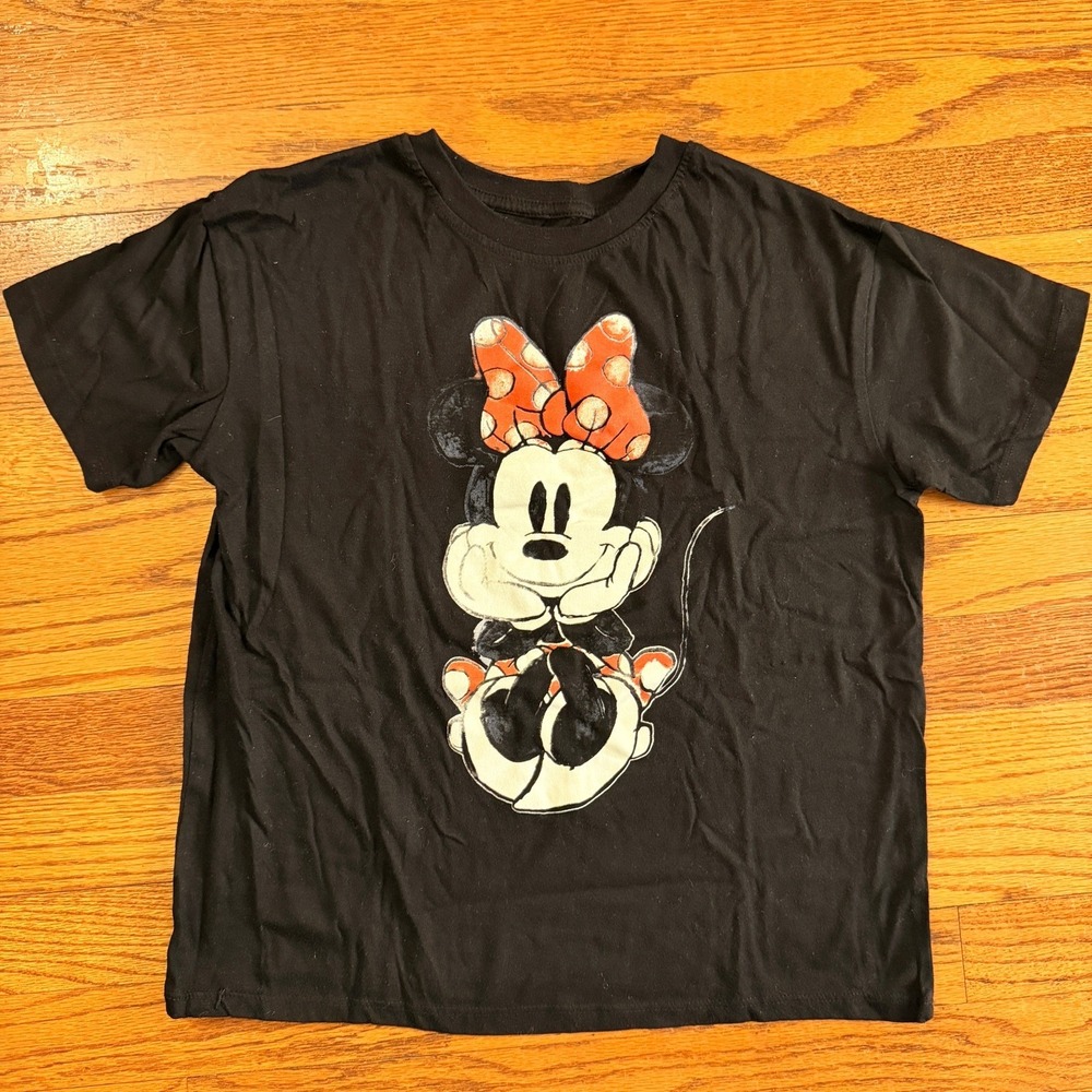 Disney Minnie Mouse women's cropped t-shirt size XS Free Shipping